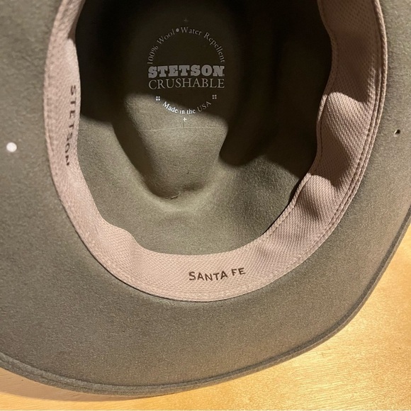 Stetson Men's M Santa Fe Crushable 100% Wool Hat Brown - Picture 10 of 12
